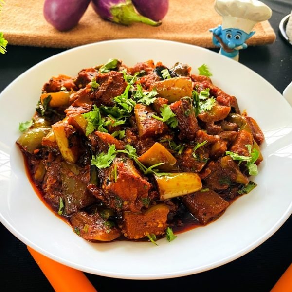 Flavorful Brinjal and Dry Fish Curry