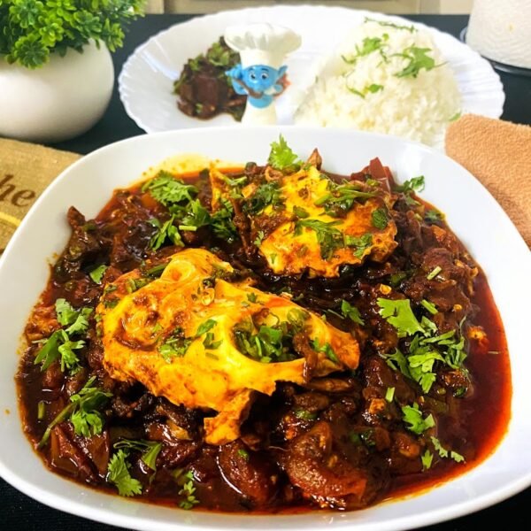 Spicy Tomato Dry Prawns and Eggs Curry Recipe